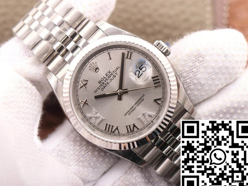 EW Silver M126234-0029 Dial Rolex Factory Diamond Datejust 1223